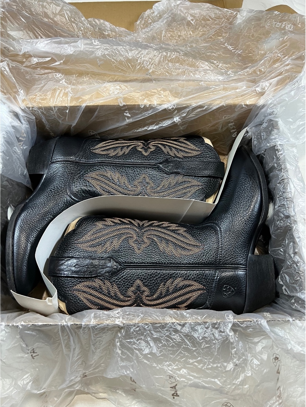 Ariat Women Heritage R Toe Stretchfit Boots Size 9 Black Deertan 11” High [COPY]